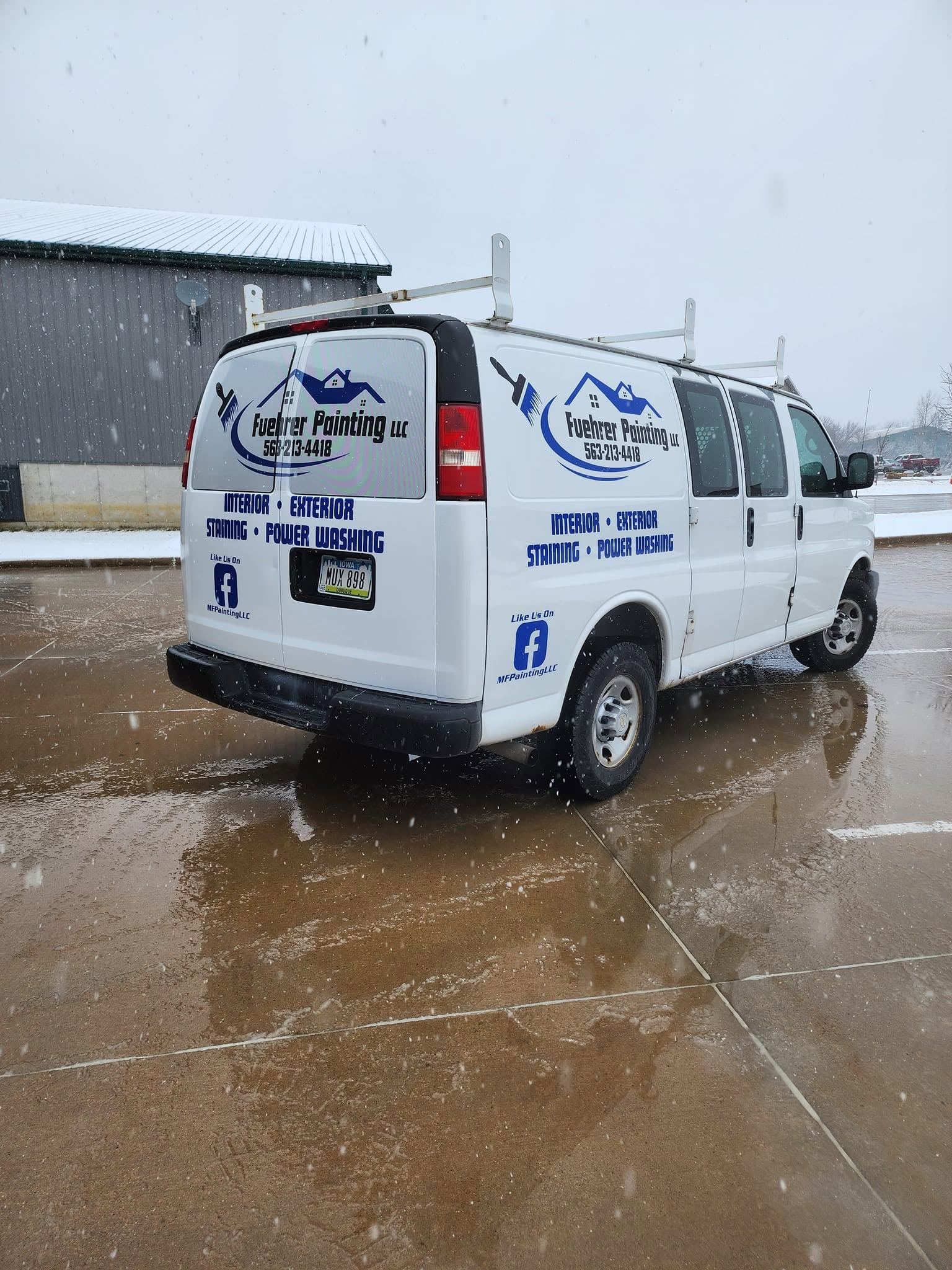 Fuehrer Painting LLC branded van Dubuque Iowa