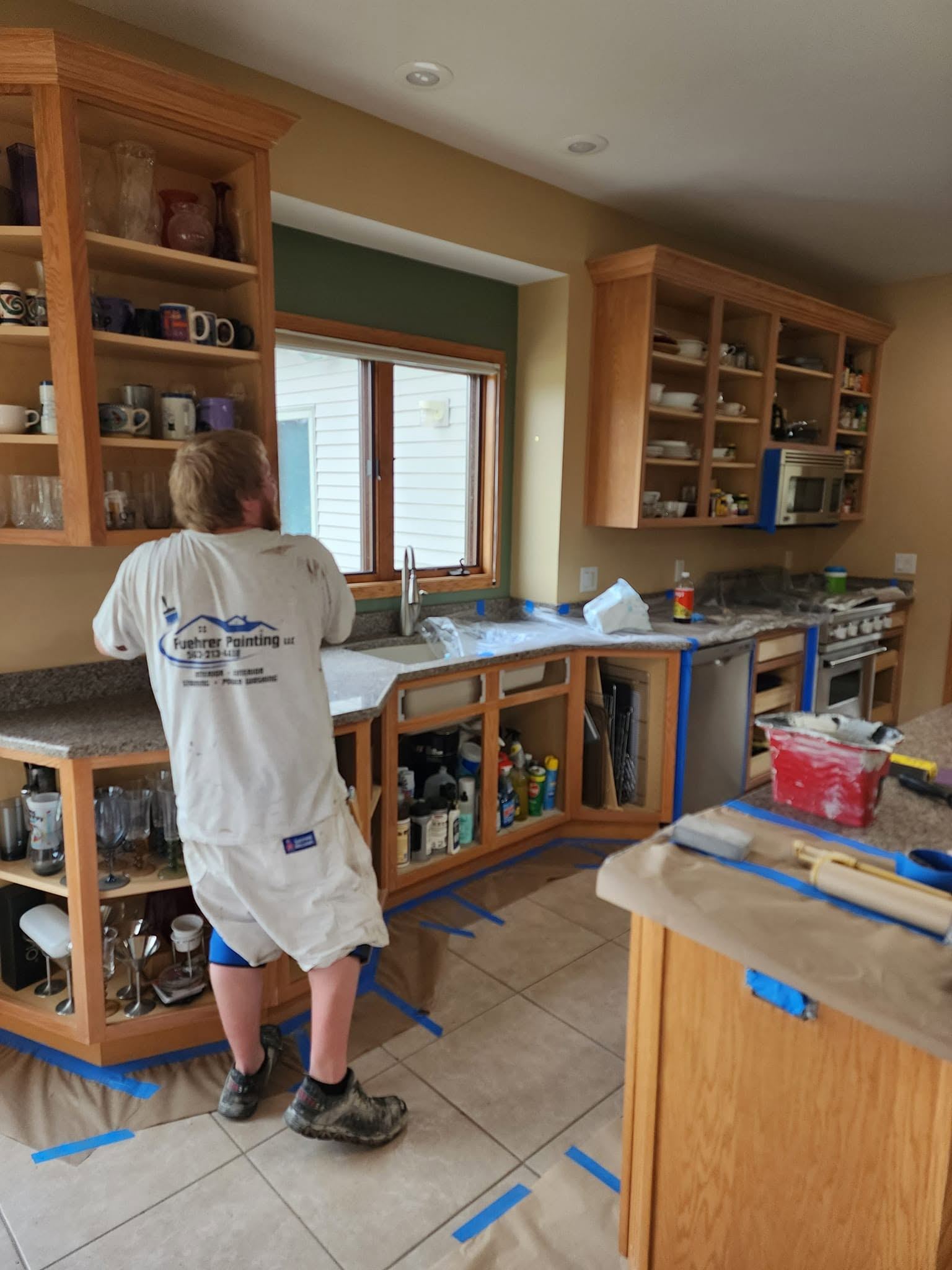 Cabinet painting before